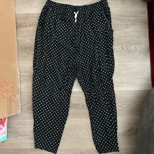 Vintage Carolina Bay Plus Black Polka Dot Drawstring Pants